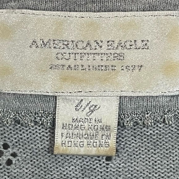 American Eagle Outfitters Gray Knit Sweater Top. Women’s size Large - Picture 5 of 7